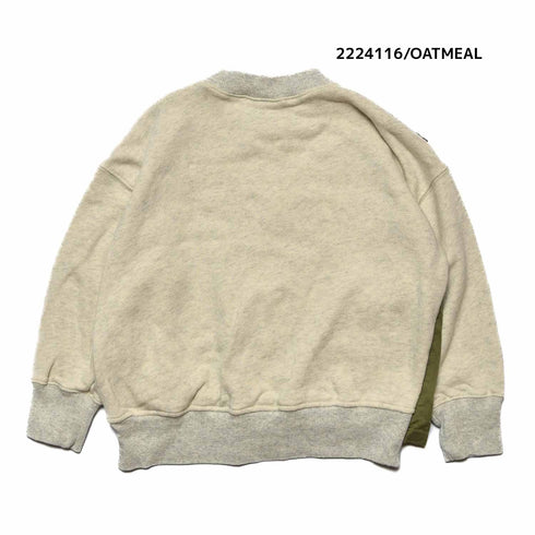 【130~150】★NEEDLEWORKS★柔らか裏毛リメイク風トレーナー(2224116j)